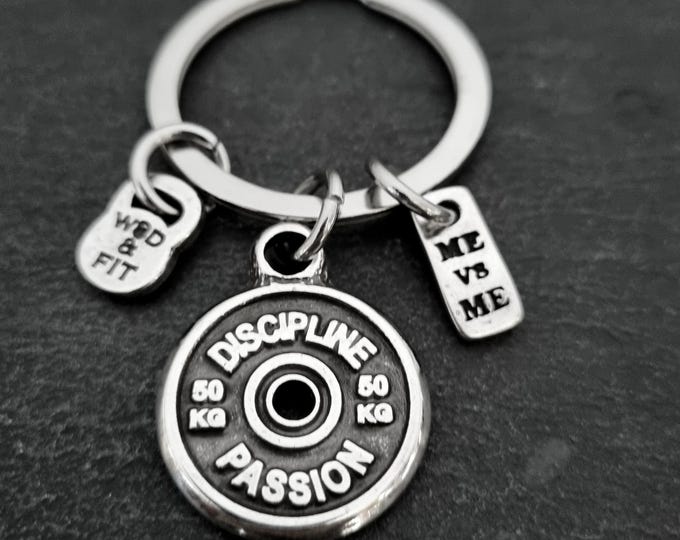 Gym Keychain Ricky Workout Gift - Motivation Weigth Plate - Bodybuilding - Fitness Gifts- Weightlifters - Sport gift - Gym Gifts - Wod & Fit