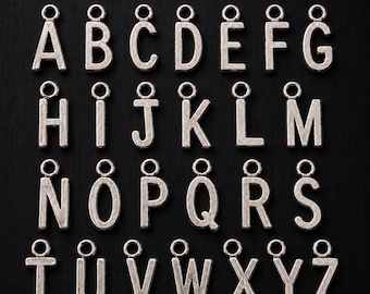 Initial letter charm - Initial Letter - Add On Initial Charm - Letter Charms - bracelet charm - letters necklace - Keychain Letters -Letters