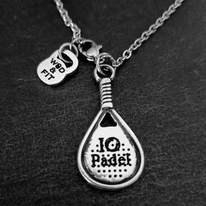 Necklace Padel Tennis Custom Racket Gift for Padel Lovers - Gift for Paddel - Gift for Paddel Player -Custom Paddle Racket Gift -Wod & Fit