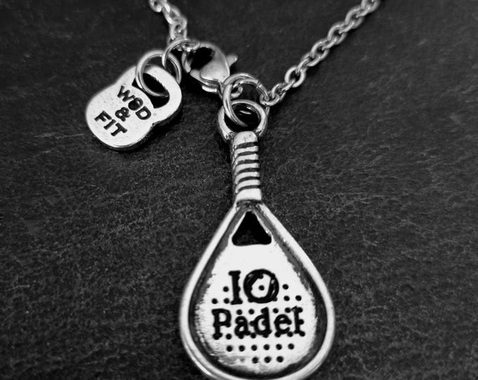 Necklace Padel Tennis Custom Racket Gift for Padel Lovers - Gift for Paddel - Gift for Paddel Player -Custom Paddle Racket Gift -Wod & Fit