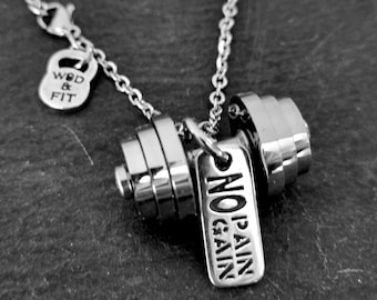 Gym Dumbbell Necklace Coleman Workout Gift · Motivation gift · Bodybuilding · Fitness Gift ·Weight lifting· Powerlifting ·Gym Gift Wod & Fit