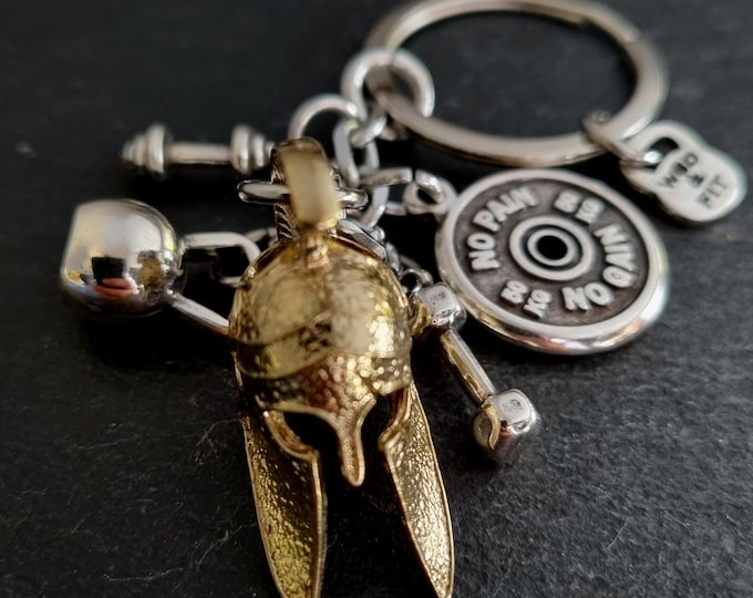 Spartan Keychain Leonidas Motivation Gift · Gym Gift· Military Gift · Spartan Helmet· Boyfriend gift · Dad Gift ·  Coach Gift ·Wod & Fit