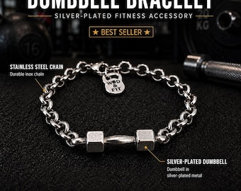 Gym Bracelet Dumbbell Bracelet Workout ·Gym Jewelry · Bodybuilding - Fitness Gifts  Gym Gifts · Personal Trainer · Crosstraining · Wod & Fit