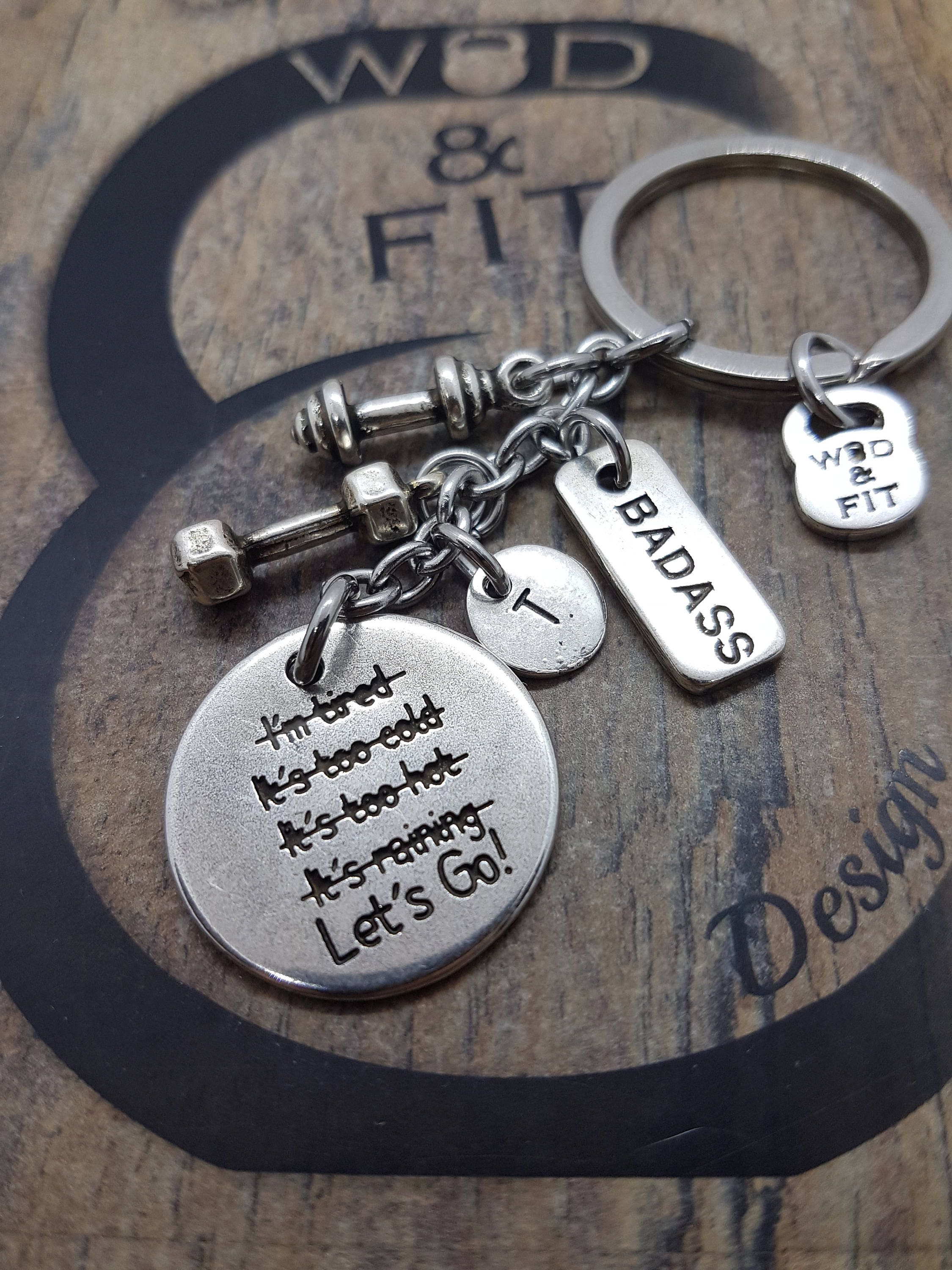 Gym Motivation Gift Keychain I'm STRONGER than my Excuses.Lets Go