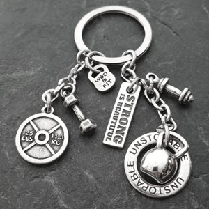 Personalized Gym Keychain Annie Workout 25lbs · Personalised gift · Girlfriend Gift · Mom Gift · Bff Gifts · Custom Keychain · GYM Wod & Fit