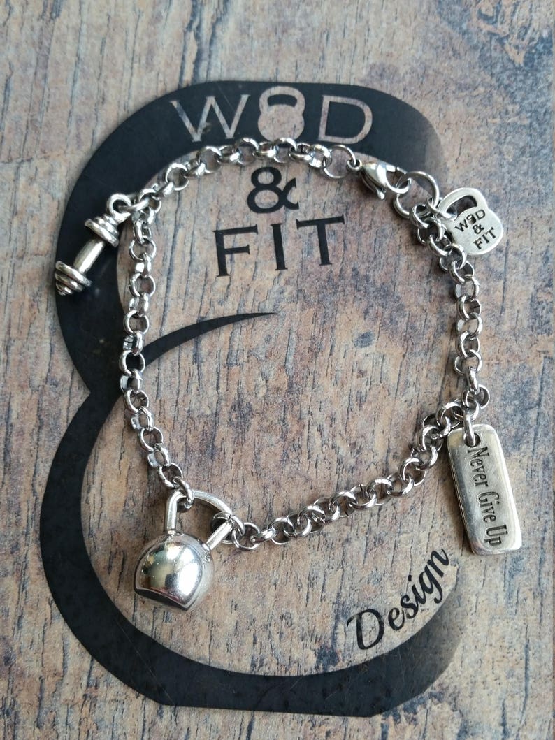Pulsera Kettlebell Christina Workout Motivaci n Joyas Fitness Etsy