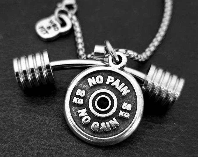 Gym Necklace Strongman Workout Barbell Weight Plate · Motivation Gift · Gym Gifts · Bodybuilding · Fitness Gifts ·Personal Trainer Wod & Fit