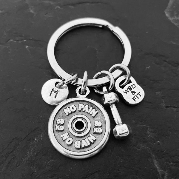 Custom Barbell Plate Keychain Etsy