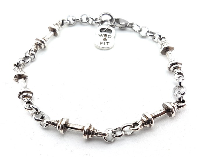Gym Bracelet FIVE Barbells Workout Gifts · Bff Gifts · Birthday gift · Girlfriend gift · Boyfriend Gift · Crosstraining·Coach Gift Wod & Fit