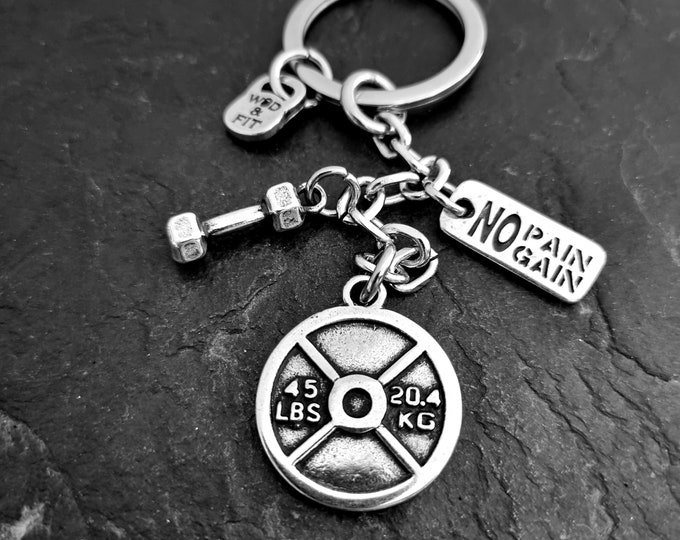 Gym Custom Keychain BodyPower Weight Plate 45lbs Gym Motivation · Gym Gifts · Fitness gift · Crosstraining · Fitness Keychain · Wod & Fit