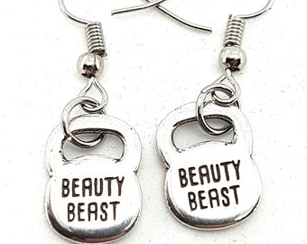 GYM Earrings Personalized Gift · Kettlebell · Unique earrings · Women Earrings · Bodybuilding · Fitness Gifts · Custom Earrings ·Wod & Fit