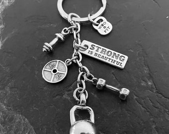 Gym Custom Keychain Kettlebell Jazzy Jeff Workout · Personalized Gift · Boyfriend Gift ·  Wife Gift · Coach Gifts · Bff Gifts ·  Wod & Fit