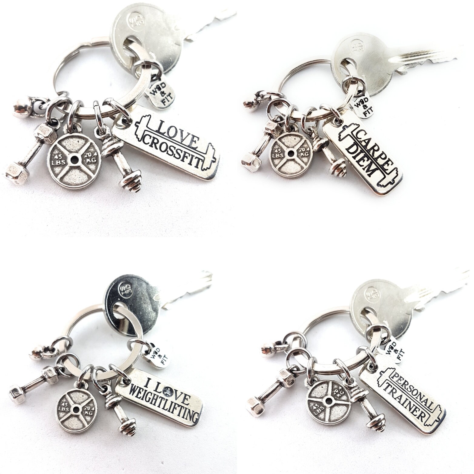 GYM Key Ring Gym Exercise Workout · Custom Keychain · Personalized Gift