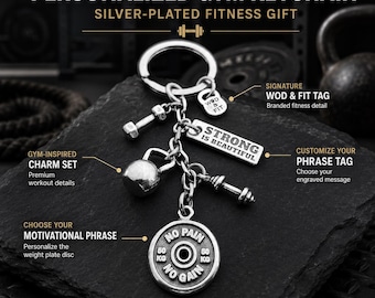 Personalized Gym Keychain, Open Workout Keyring, Fitness Motivation Gift, Custom Workout Gift for Athlete . Boyfriend Gift· Wod & Fit