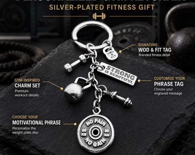 Personalized Gym Keychain, Open Workout Keyring, Fitness Motivation Gift, Custom Workout Gift for Athlete . Boyfriend Gift· Wod & Fit