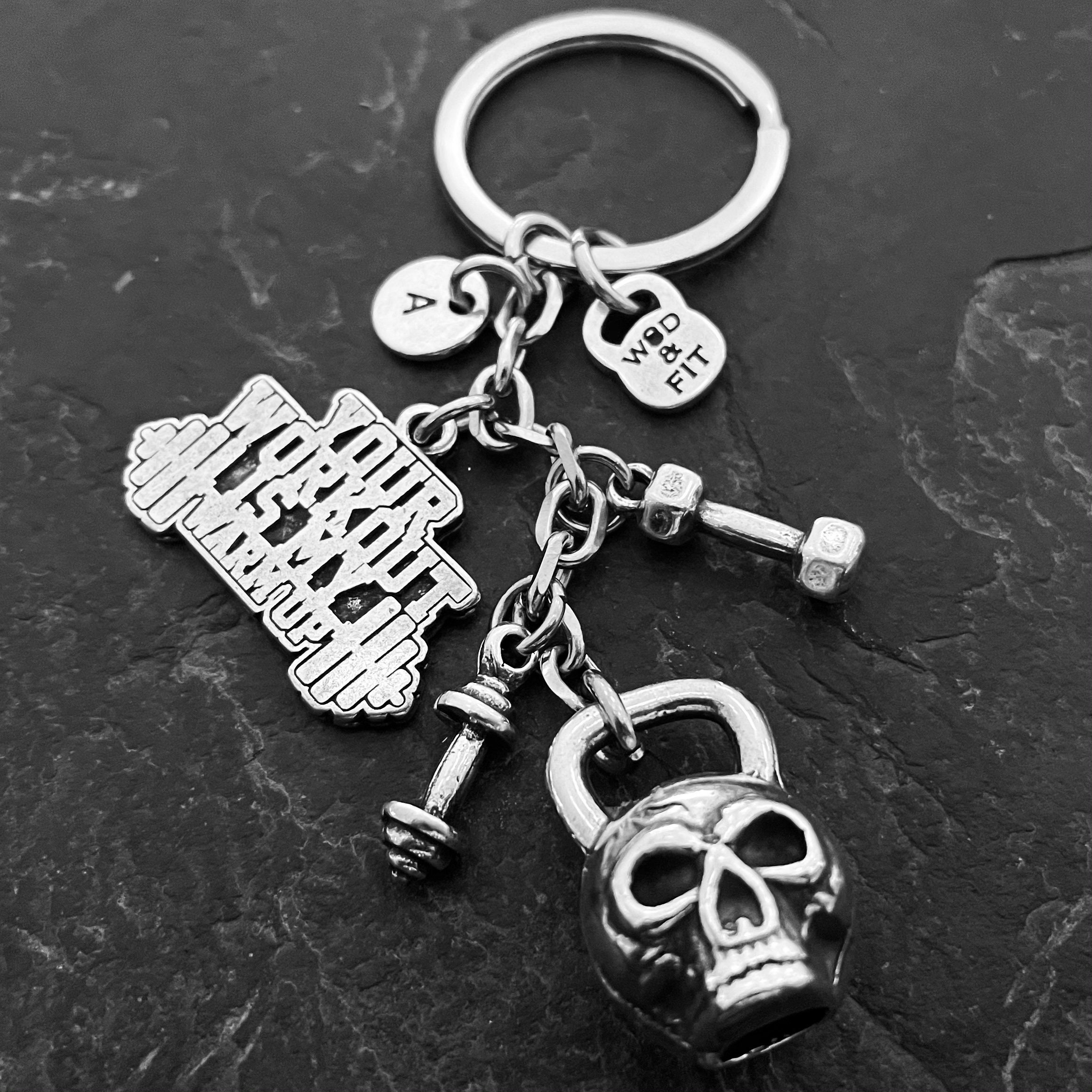 10pcs Gym Keychain Killer Workout Gifts CUSTOM Gifts Bodybuilding Gift  Motivation Skulls Gym Gifts Weightlifting Fitness gifts