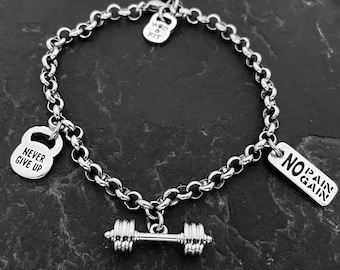 GYM Bracelet Helen Workout Gifts · Personalized Gift · Name Bracelet · Custom Gift · Gym Gift · Crosstraining ·Bodybuilding · GYM Wod & Fit