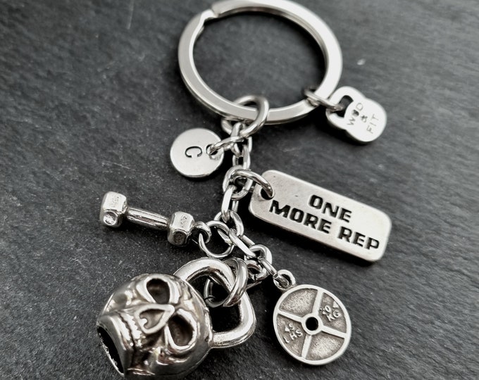 Gym Keychain Custom Motivation SKULL Workout Gifts · Bodybuilding Gift· Crosstraining· Gym Gifts ·Weightlifting· Fitness gifts ·Wod & Fit
