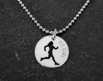 Women Necklace Fit Girl · Girlfriend Gift · Bff Gifts · Girlfriend Necklace · Mom Gift · Gym Necklace · Runner Girl · Wife Gift · Wod & Fit