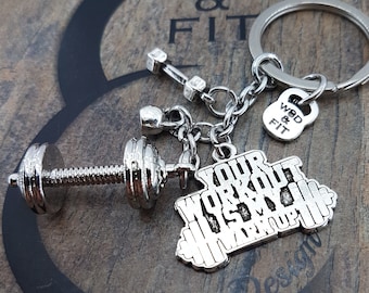 Custom Keychain GYM Bench Press Workout Gifts · Gym Motivation · Coach gift · Personalized Gift · Bodybuilding · Bff Gifts · Sport·Wod & Fit