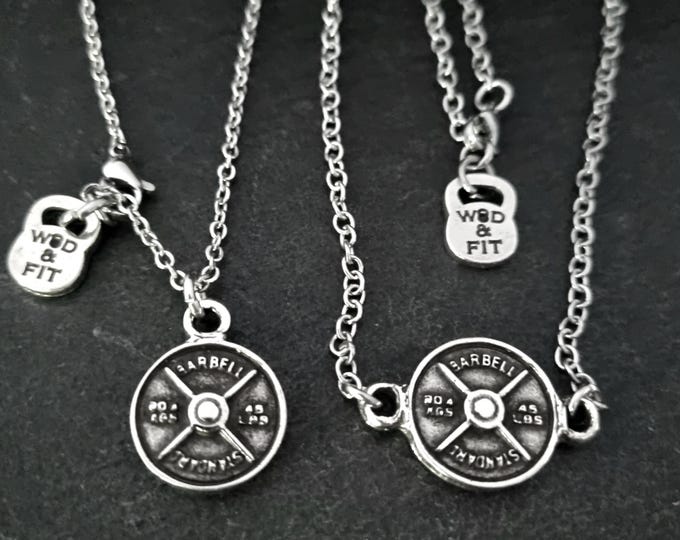 Gym Necklace Weight Plate 45lbs Barbell Standard · Gym Gifts · weight lifting · Bodybuilding · Wod & Fit