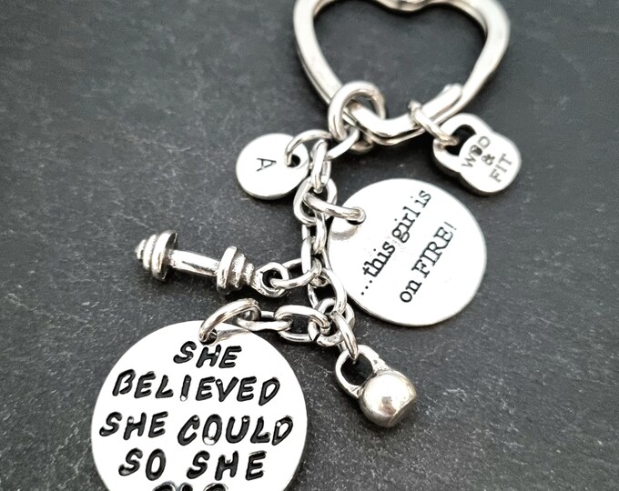 Keychain She Believed She Could So She Did · Personalized Gift · Bff Gifts · Girlfriend Gift · Mom Gift · gifts for her · gift for women
