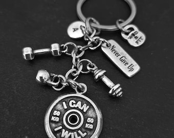 I CAN - I WILL Keychain · Gym gifts ·Name Gift ·Gym Motivation · Coach gift ·Personal Trainer Gift· Custom Gift ·Personalized Gift Wod & Fit
