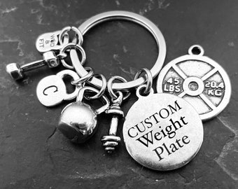 GYM Custom Keyring 45lbs Lumberjack Workout Gifts · Gym Gifts - Crossfit gift- Name Keyrings- Bodybuilding -Fitness Gifts · Sport Wod & Fit