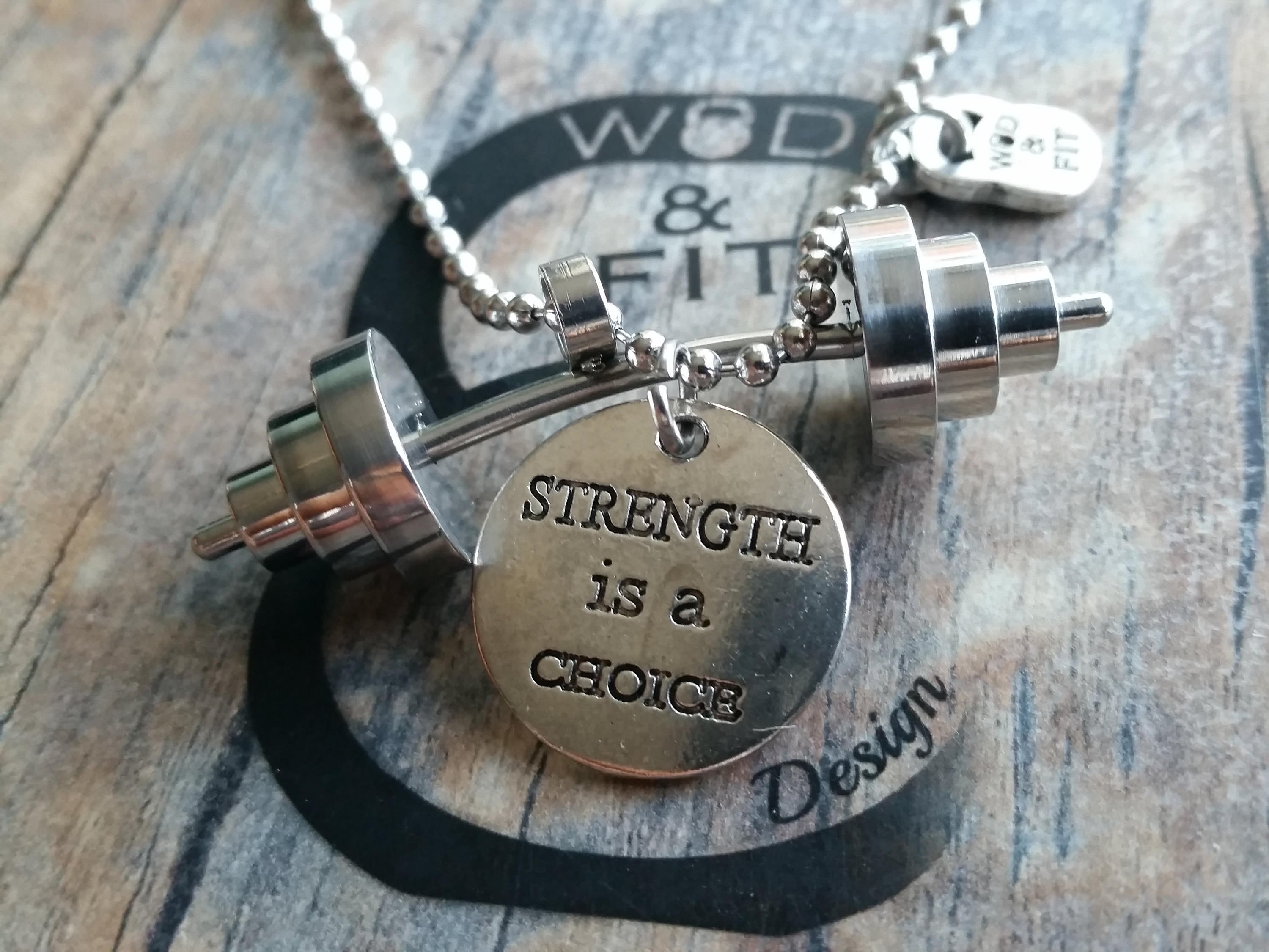 Collar Bodybuilding Barra Inox y Motivación Powerlifting Etsy