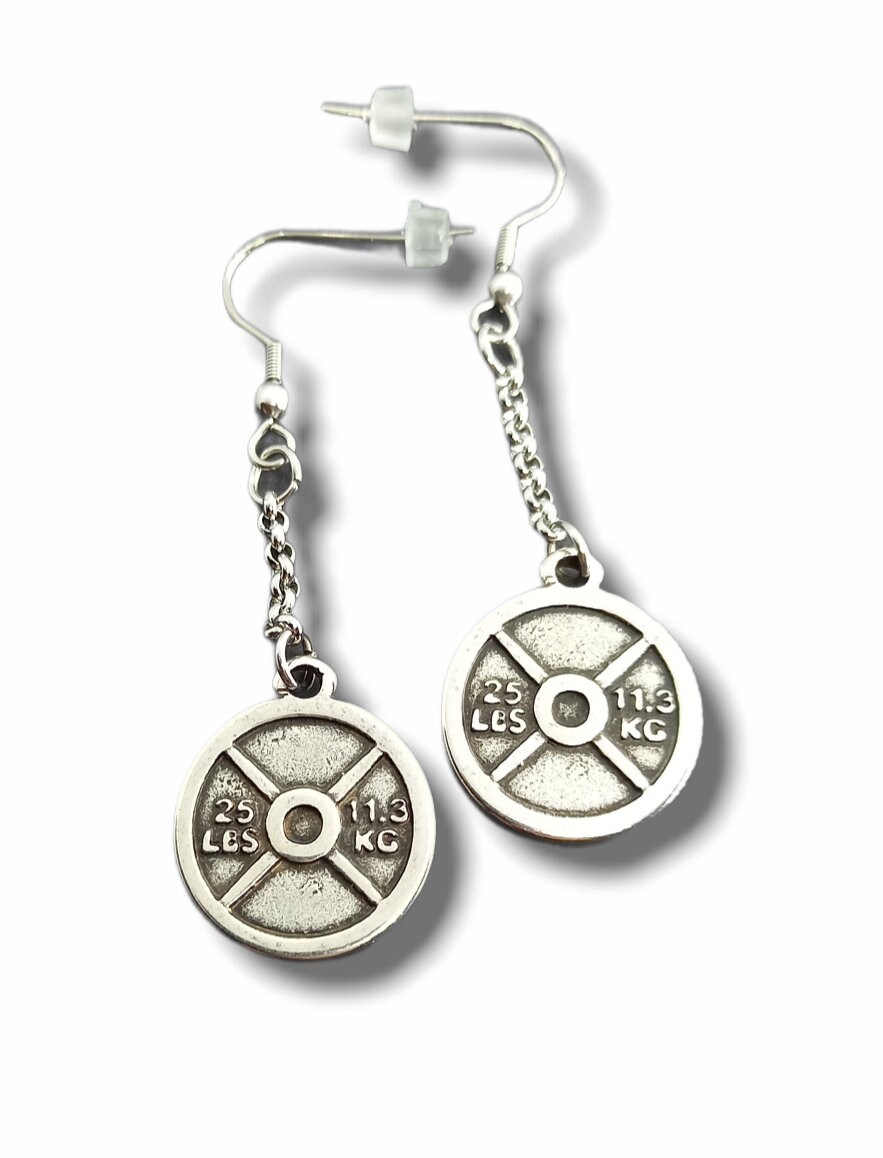 Pendientes Snatch Workout.Chain y Weight Etsy