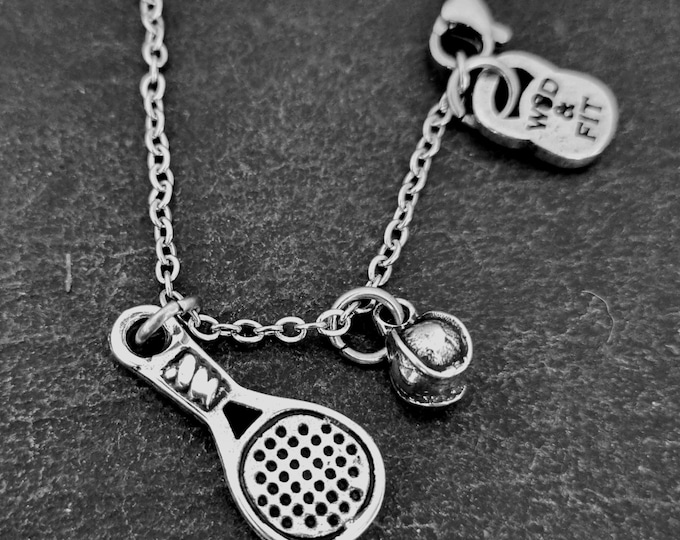 Paddle tennis Necklace Small Ball Gift for Padel Lovers - Paddel Tennis gift -Gift for Paddel -Gift for Paddel Player- Paddle Gift-Wod & Fit