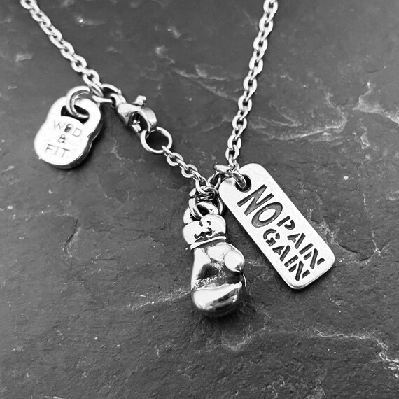 Boxing Necklace Boxing Glove Motivation 