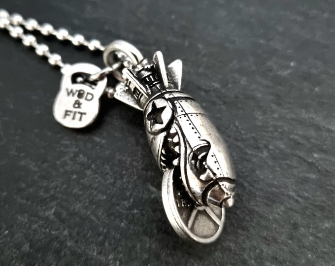 Gym Necklace Shark Bomb Weight · Gym Gifts · Girlfriend Gift · Bodybuilding · Funny Gift· Gym Shark · Boyfriend Gift· Dad Gift·Wod & Fit