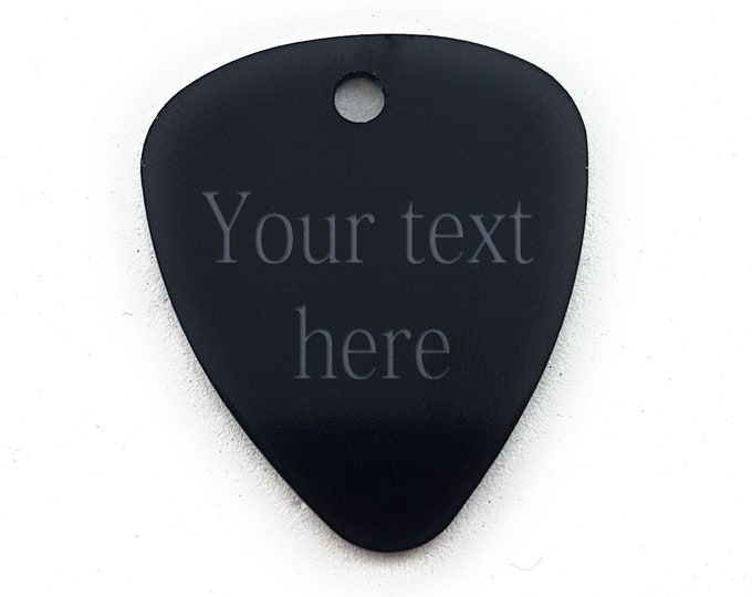 Guitar Pick Aluminum with your personal Message Guitar Pick - Engraved Guitar Pick Necklace · Guitar Picks · Guitar keychain·GuitarWod & Fit