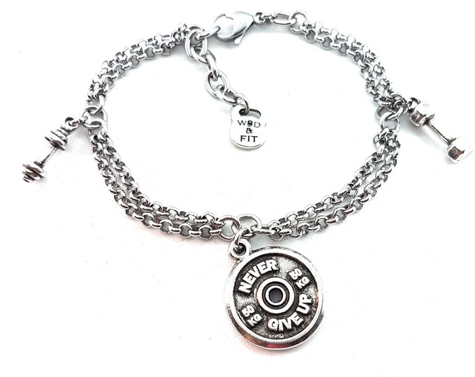 GYM Bracelet Metcon Weight Plate Workout ·Gy Jewelry · Bodybuilding· Fitness Gifts · Gym Gifts · Personal Trainer · Crosstraining· Wod & Fit