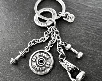 Custom Keyring Boxing Ring Motivation Weight Plate· Boxing Gloves · Personalised gift - Boxing Gifts- UFC Gift · Gym ·Fuck Cancer ·Wod & Fit