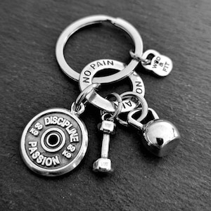GYM Keychain AMRAP Dumbbell Custom Gift Kettlebell - Fitness - Bodybuilding - Gym Motivation - Personal Trainer Gift- GYM Gifts - Wod & Fit