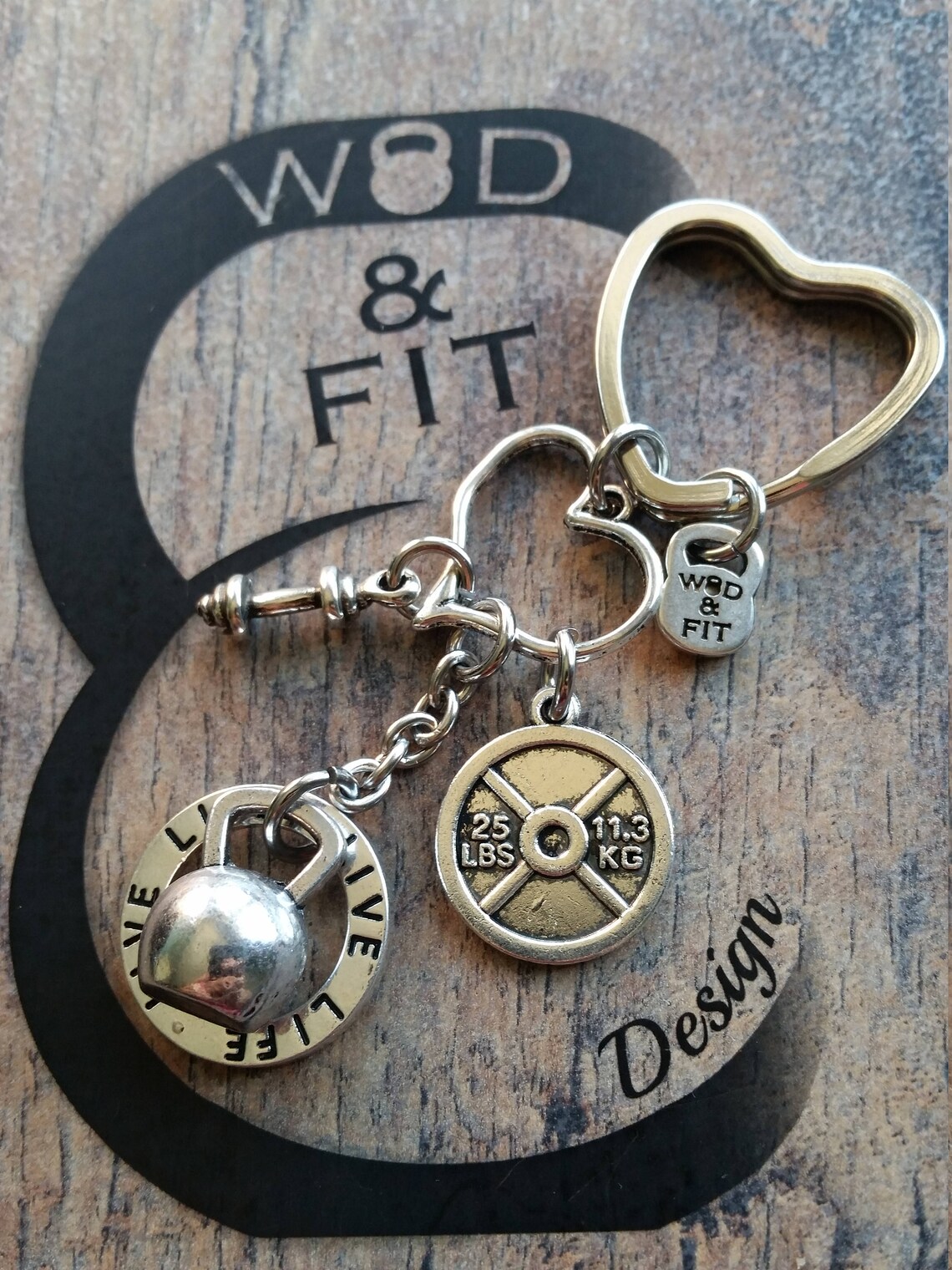 Keychain Kelly Workout Kettlebell Motivational FitnessFitmom Etsy