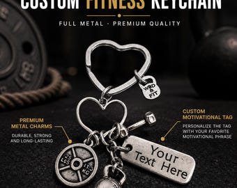 Custom Keychain Fitness Girl Gift Cindy Workout · Custom gift - Women Gift · Mom Gift · bff gifts · gift for her · Girlfriend Gift·Wod & Fit