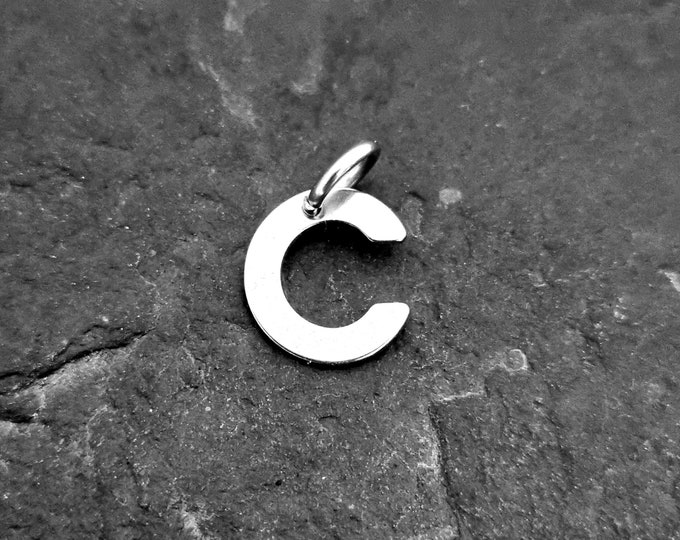 Initial letter in Stainless Steel · Initial Letter for Bracelet · Alphabet Pendant ·Letter Pendent· Letters A-Z Alphabet Charm initial Charm