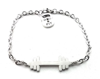 Barbell Bracelet · Bodybuilding · Boyfriend Gift · Men bracelet · Dad Gift · Girlfriend Gift · Fitness Bracelet ·  Wod & Fit