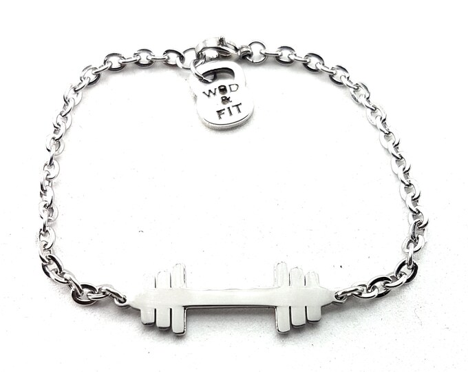 Barbell Bracelet · Bodybuilding · Boyfriend Gift · Men bracelet · Dad Gift · Girlfriend Gift · Fitness Bracelet ·  Wod & Fit