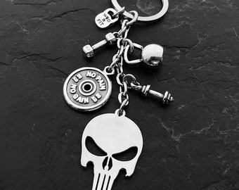 Gym Keychain Punisher Motivation Weight Plate · CUSTOM Gifts· Bodybuilding · Beast Mode · Dad Gift · Coach Gift · BFF Gifts · GYM ·Wod & Fit