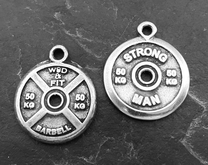 Weight Plate Pendent Gym Gifts · Weight Lifting · Motivation Gift · Charm necklace · Pendant necklace · Girlfriend gift· Mom Gift ·Wod & Fit
