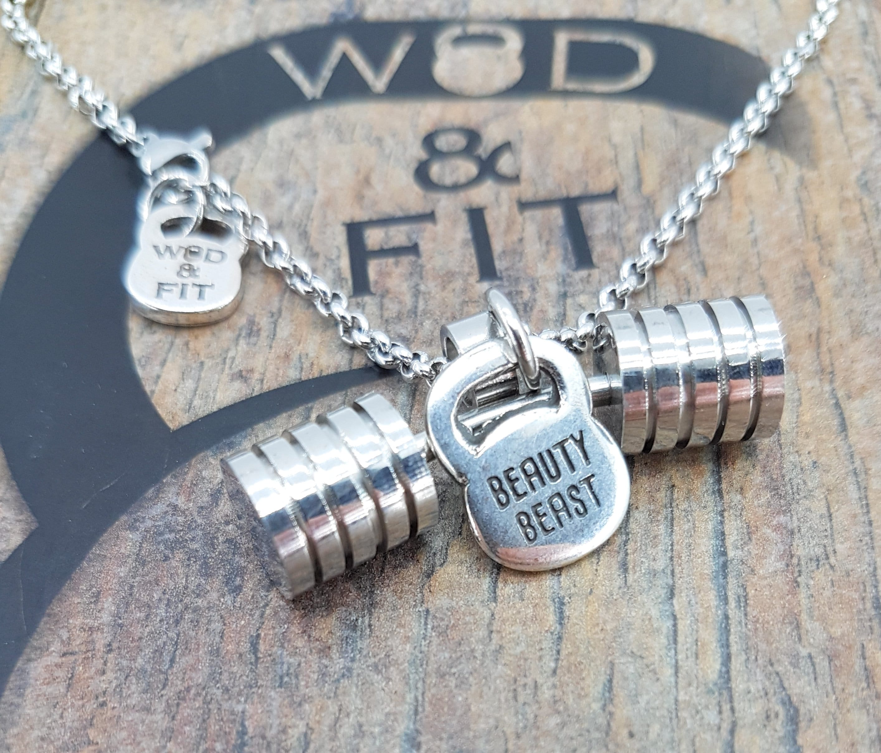Necklace Strongman Workout Barbell & Kettlebell Motivation,Bodybuilding  Jewelry,Gym gift, Fitness Gift, WeightLifting, Powerlifting gift