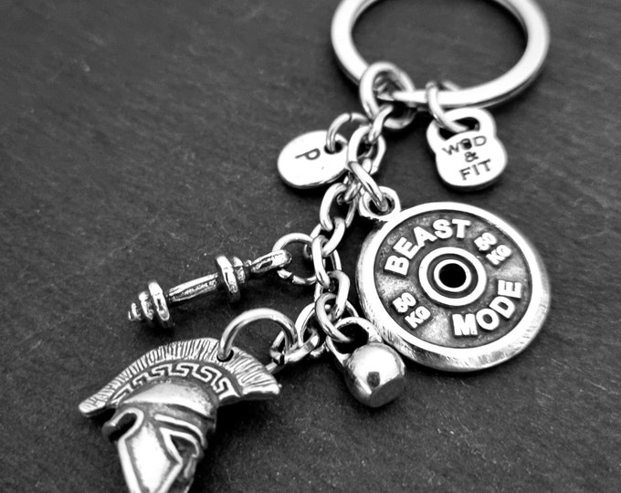 Gym Gift Keychain Spartan Helmet Motivation Weight Plate · Greek Helmet · Spartan Helmet · Workout Gifts · Spartan Race Gift · Wod & Fit
