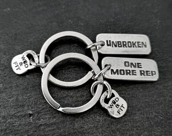 Motivational Keyring – Inspirational Quote Keychain – Silver Plated Metal – Positive Gift Idea · Bff Gifts · Boyfriend Gift· Wod & Fit