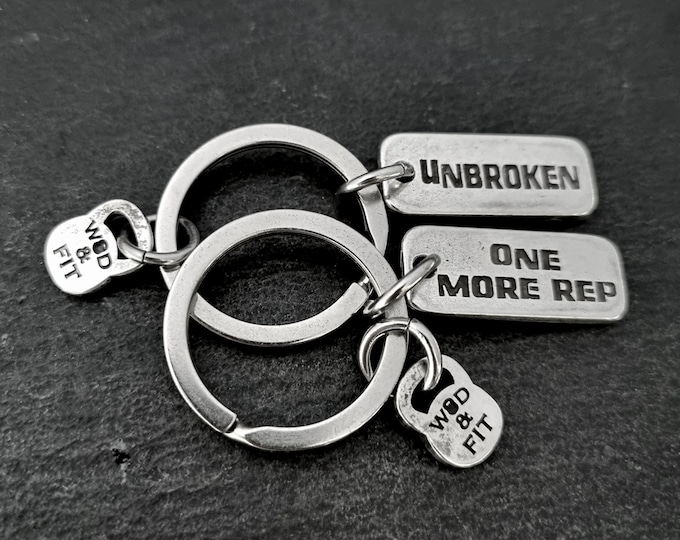 Motivational Keyring – Inspirational Quote Keychain – Silver Plated Metal – Positive Gift Idea · Bff Gifts · Boyfriend Gift· Wod & Fit