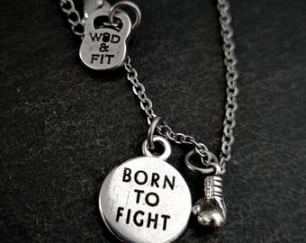 Boxing Necklace Small Boxing Glove Motivation Gift - Boxing Coach Gif - Boxing love gifts - Gym Gifts - Boxing Lovers · MMA · UFC Wod & Fit