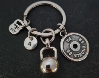 Gym Keyring Kettlebell Motivation Weight Plate · Birthday Gift · Gym Gift · Boyfriend Gift · Gift for Dad ·GYM · Coach Gift ·Sport·Wod & Fit